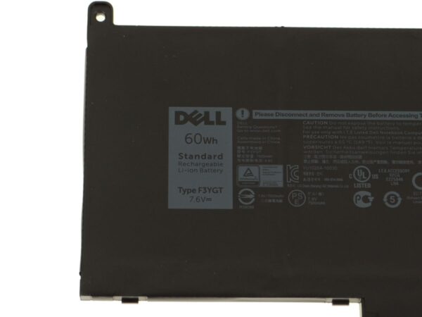 F3YGT / BATTERY FOR DELL LATITUDE 12 7280 7290 7380 2X39G DM3WC 60WH - Imagen 3